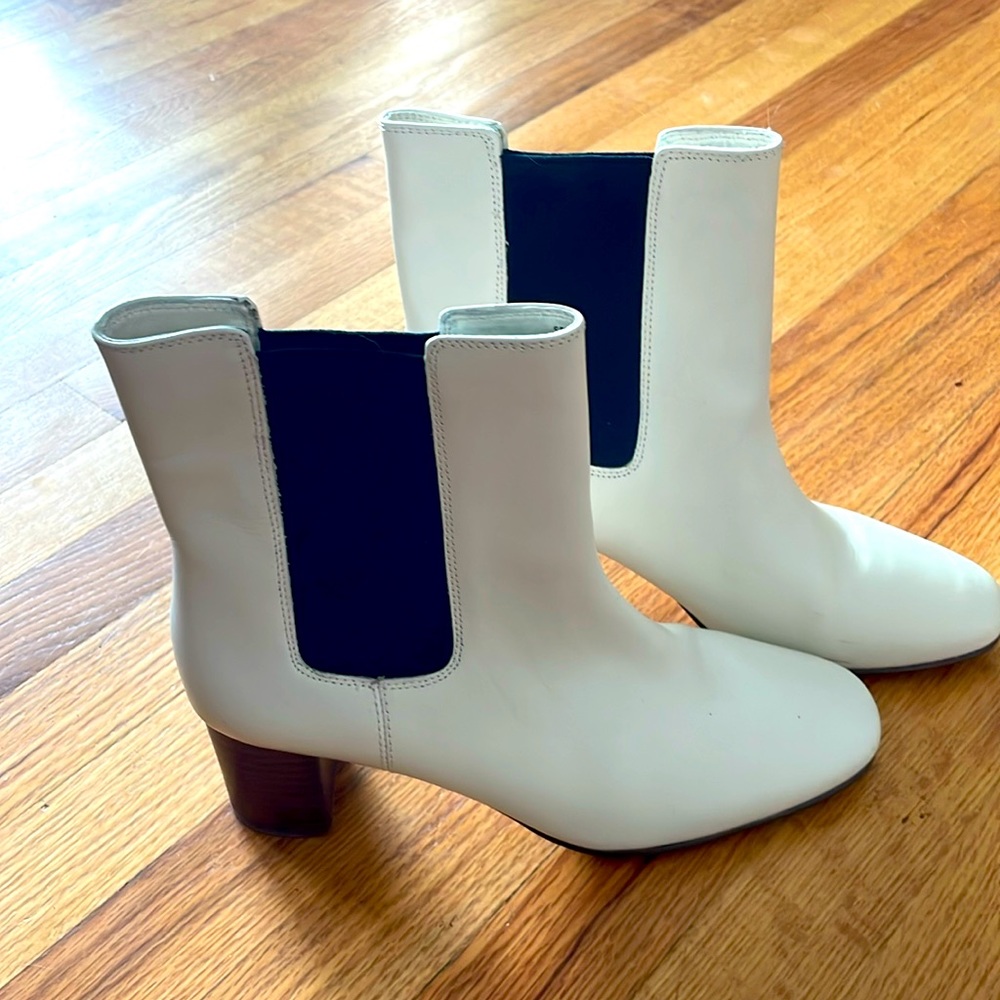 JCrew white boots